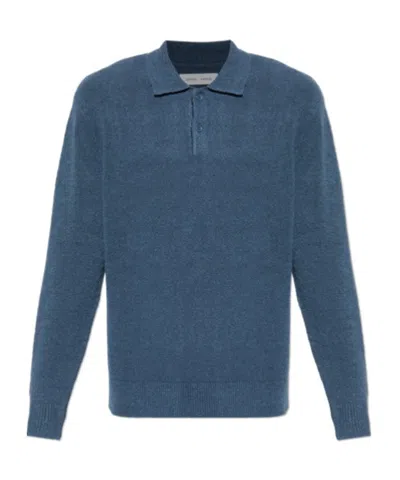Samsoe & Samsoe Button-fastening Polo Shirt In Blue