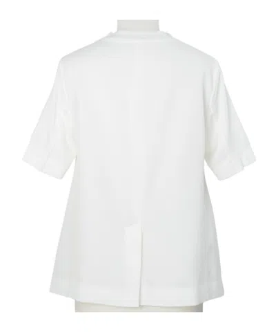 Sacai Wool Suiting X Cotton Knit Pullover In White