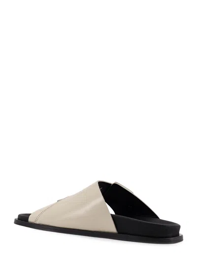 Alohas Adjustable Strap Leather Sandals In Neutral