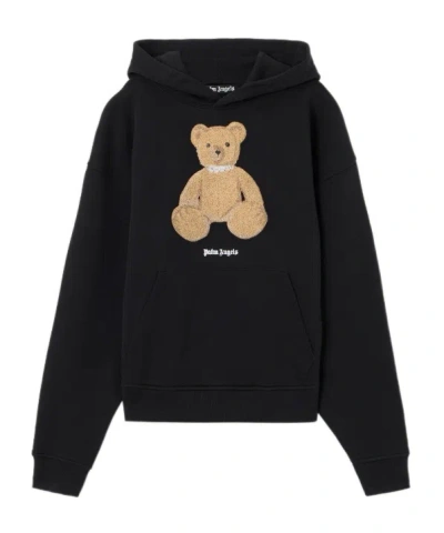 Palm Angels Black Graphic Hood Sweatshirt