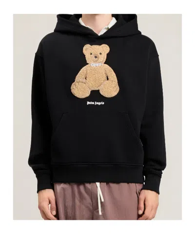 Palm Angels Black Graphic Hood Sweatshirt