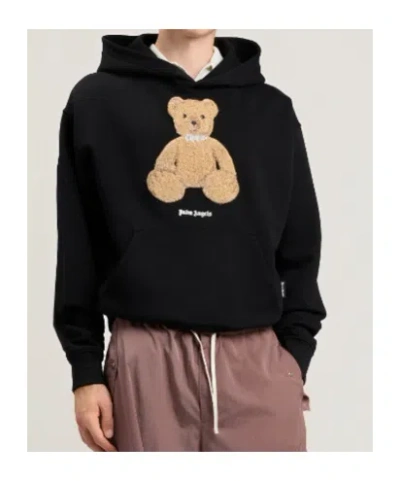Palm Angels Black Graphic Hood Sweatshirt