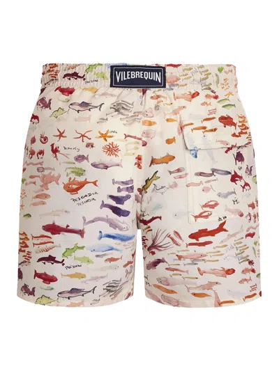 Vilebrequin X Fabrice Hyber Pescador 5.9 Watercolor Fish Swim Shorts In Multi