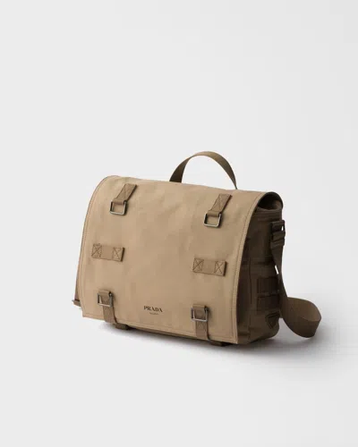 Prada Canvas Shoulder Bag Strap Top Handle