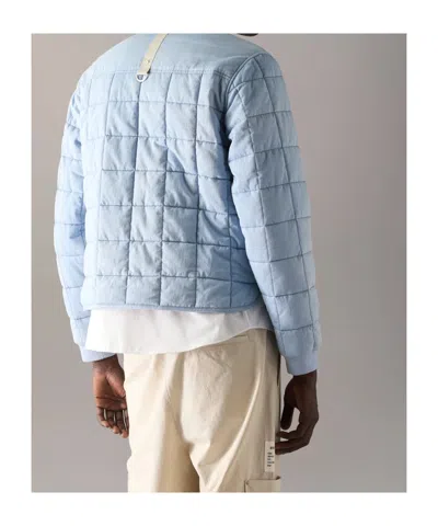 Moose Knuckles Transit Down Denim Liner Bomber Jacket In Multi