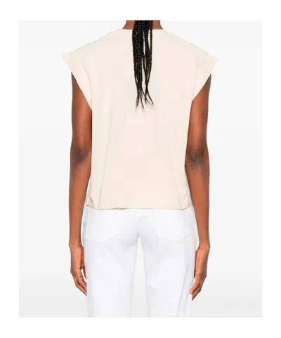 Twinset Button-embellished Top In Neutral