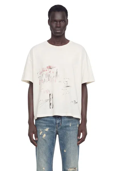 Ann Demeulemeester Everything Is Fine Sketch T-shirt In Neutral