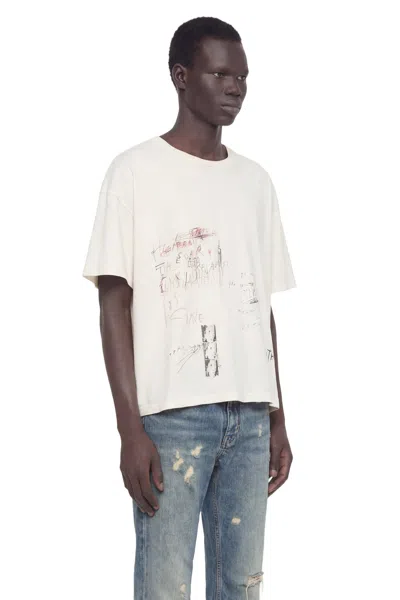 Ann Demeulemeester Everything Is Fine Sketch T-shirt In Neutral