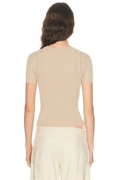 Acne Studios Kred Thin Rib Top In Brown