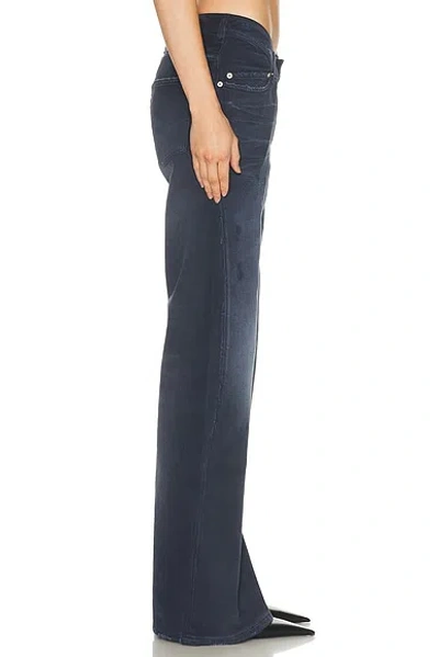 Balenciaga Women Blue Five-pocket Jeans With Curved Waist And Faded Effect In Cotton Woman In Blue
