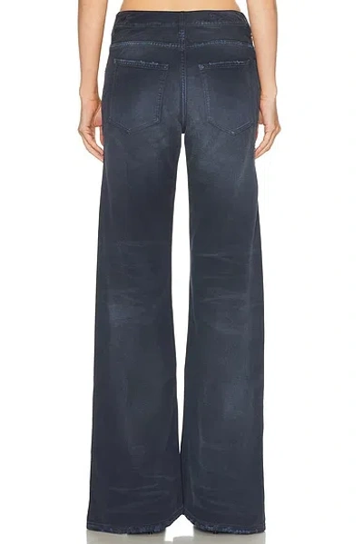 Balenciaga Women Blue Five-pocket Jeans With Curved Waist And Faded Effect In Cotton Woman In Blue