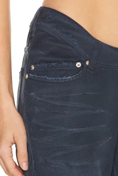 Balenciaga Women Blue Five-pocket Jeans With Curved Waist And Faded Effect In Cotton Woman In Blue