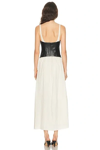 Simkhai Cortland Belted Bustier Midi Dress In Black Multi In Black