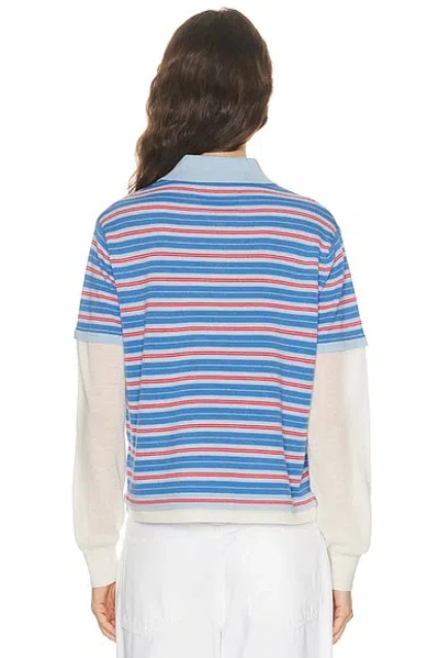 Guest In Residence Lightweight Cashmere Polo Shirt For Women In Blue