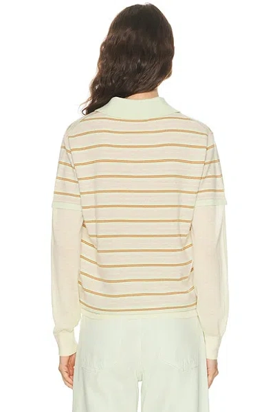 Guest In Residence Layered Striped Cashmere Rugby Jumper In Neutral