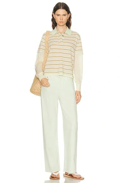 Guest In Residence Layered Striped Cashmere Rugby Jumper In Neutral