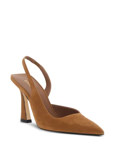 Stuart Weitzman Vinnie Pointed Slingback Pumps In Brown