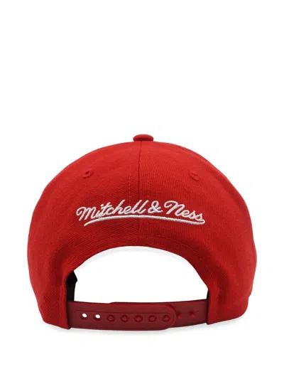 Mitchell & Ness Embroidered Baseball Cap In Red