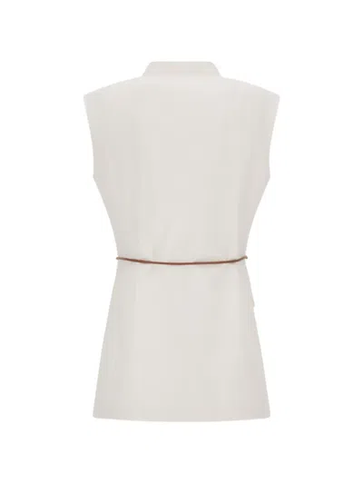 Herno Belted Button-fastened Vest In White