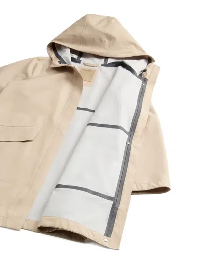 Woolrich Light Stretch Parka Coat In Neutral