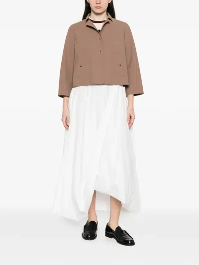 Herno Buttonned Jacket In Brown