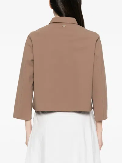 Herno Buttonned Jacket In Brown