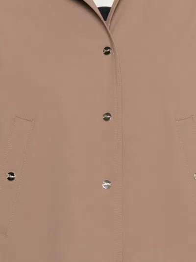 Herno Buttonned Jacket In Brown