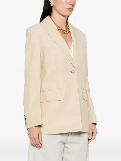 Joseph Rochd Button Single-breasted Blazer In Neutral