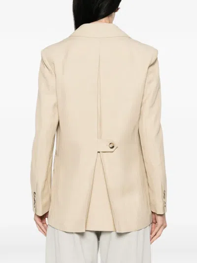 Joseph Rochd Button Single-breasted Blazer In Neutral