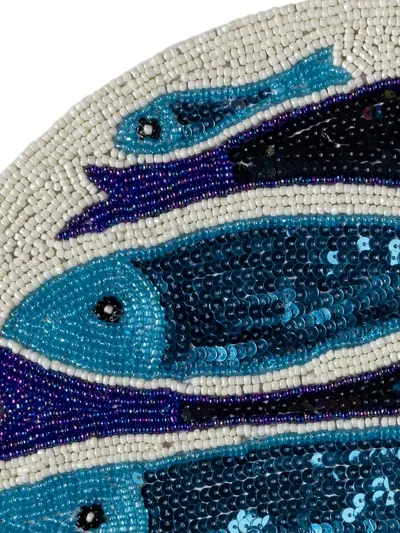 Cu I Seeyou Fish-pattern Plate Mat (set Of Two) In Multi