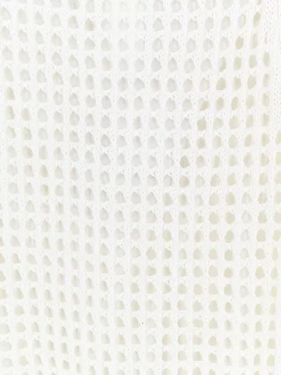 Max Mara Pure Cotton Webbing Mini Skirt With Elasticated Waist In White