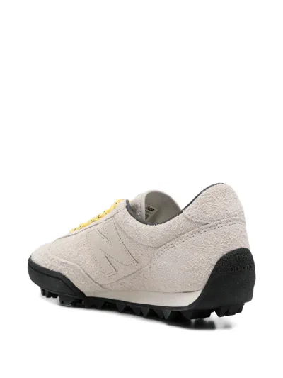 New Balance Mens Star Burst Sea Salt Gator Run Suede Trainers In White