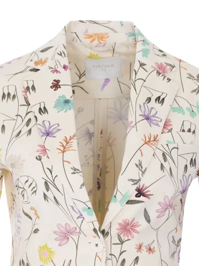 Circolo 1901 Patterned Blazer In White