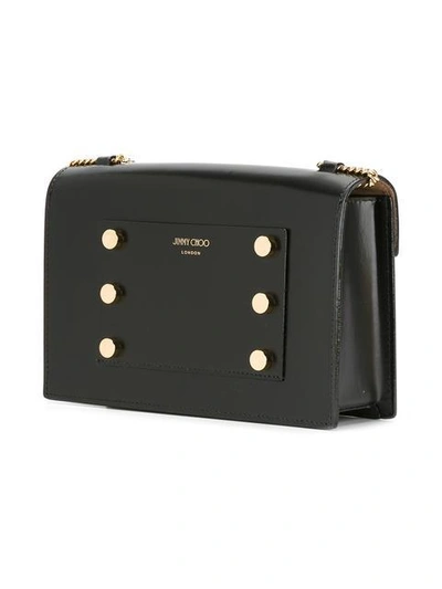 Shop Jimmy Choo Leila Shoulder Bag In Black