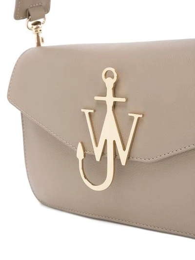Shop Jw Anderson Logo Detail Purse Bag In Neutrals