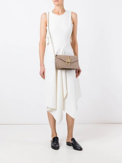 Shop Jw Anderson Logo Detail Purse Bag In Neutrals