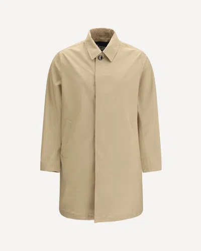Herno Beige Polyester Trench Coat In Brown