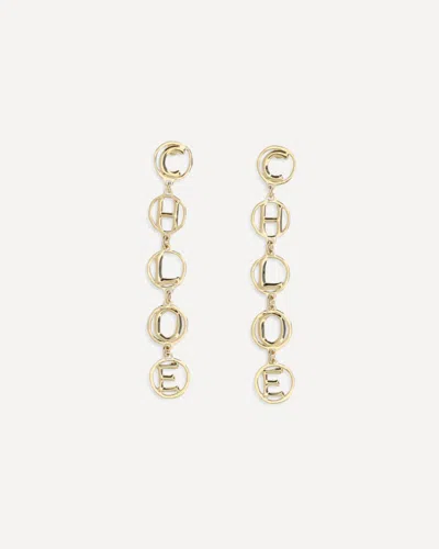 Chloé Women Script Drop Earrings In Pink