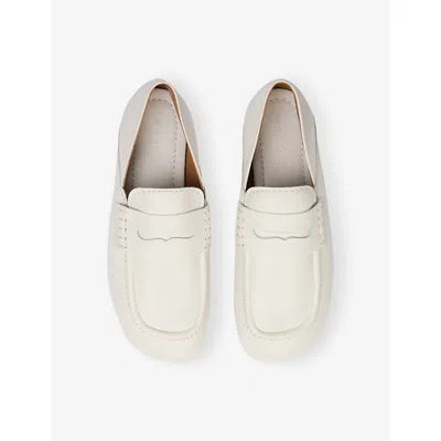 Sandro Leather Loafers In White