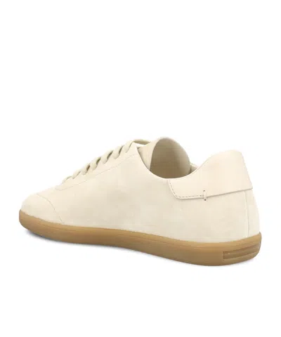 Zegna 232 Low Top Suede Sneakers Rubber Sole In White
