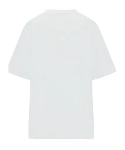 Msgm Embellished Graphic T-shirt In White