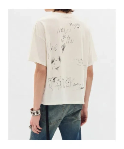 Ann Demeulemeester Everything Is Fine Sketch T-shirt In Neutral