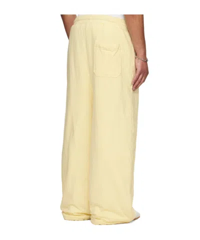 Lu'u Dan Thickened Bontans Drawstring Sweatpants In Yellow