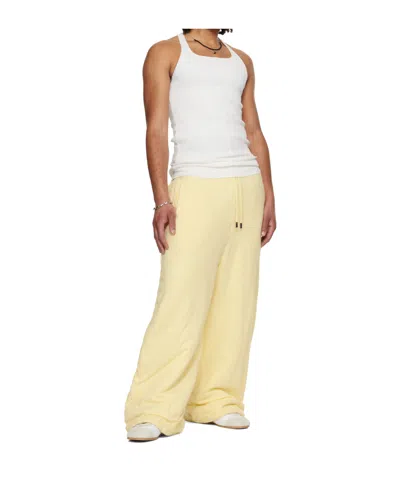 Lu'u Dan Thickened Bontans Drawstring Sweatpants In Yellow