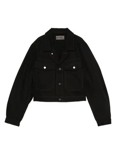 Lemaire Button-fastening Flap-pocket Jacket In Black