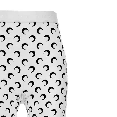 Marine Serre Crescent Moon Lycra Leggings With All-over Logo In White