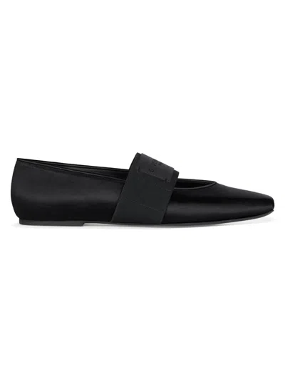 Givenchy Tonal Elasticated-strap Ballet Flats In Black