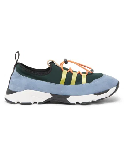 Marni Sneakers Contrasting Sole Low Top Pull Tab In Multi