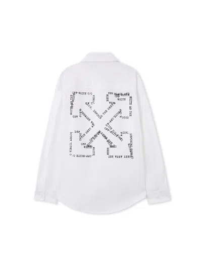 Off-white Type Arrow Poplin Overshirt In White