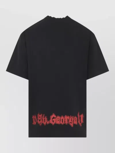 Balenciaga Cotton Salon De Couture Gothic T-shirt In Black